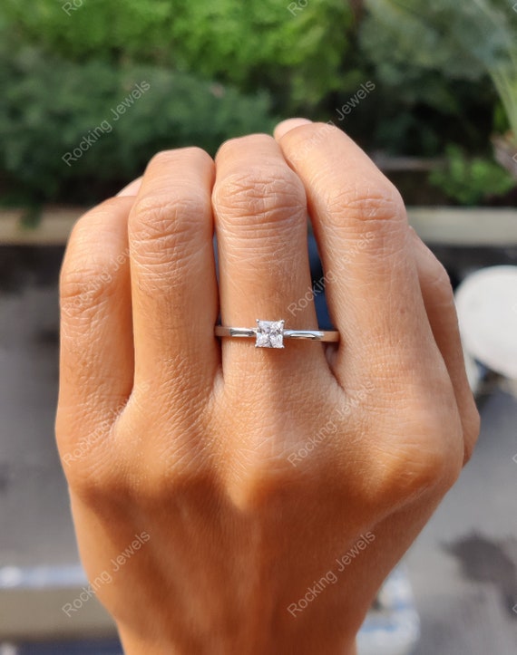 Petite princess clearance cut engagement rings