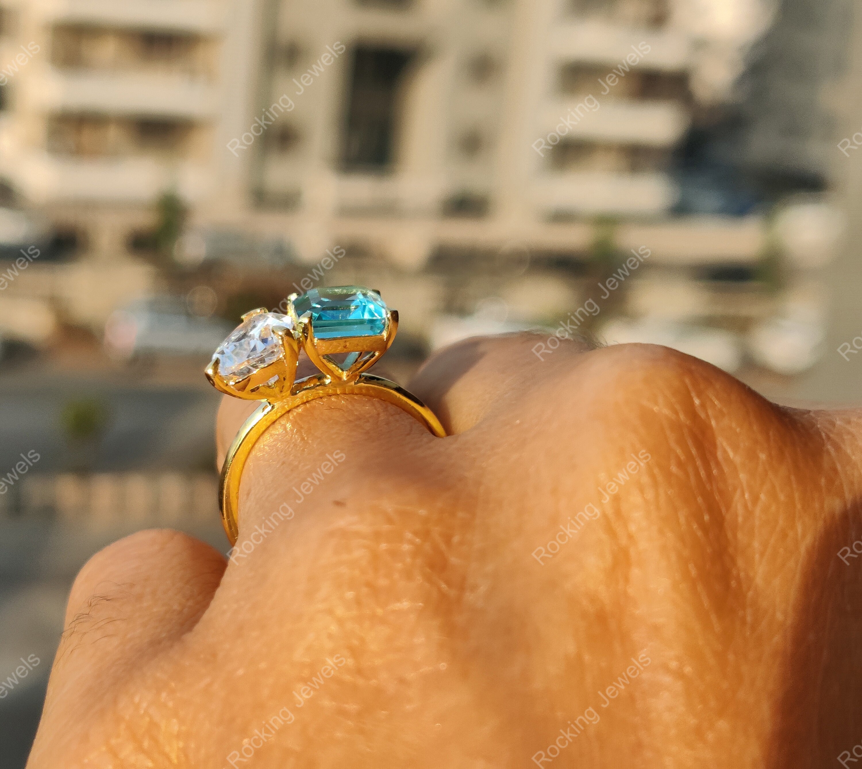 フレンチ アンティーク トワエモワ アクアマリンリング 【公式通販】