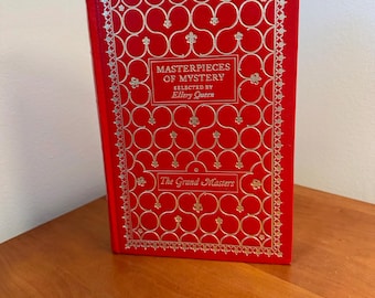 Vintage Masterpieces of Mystery The Grand Masters Edited by Ellery Queen Red Leatherette 1976 Davis Publication