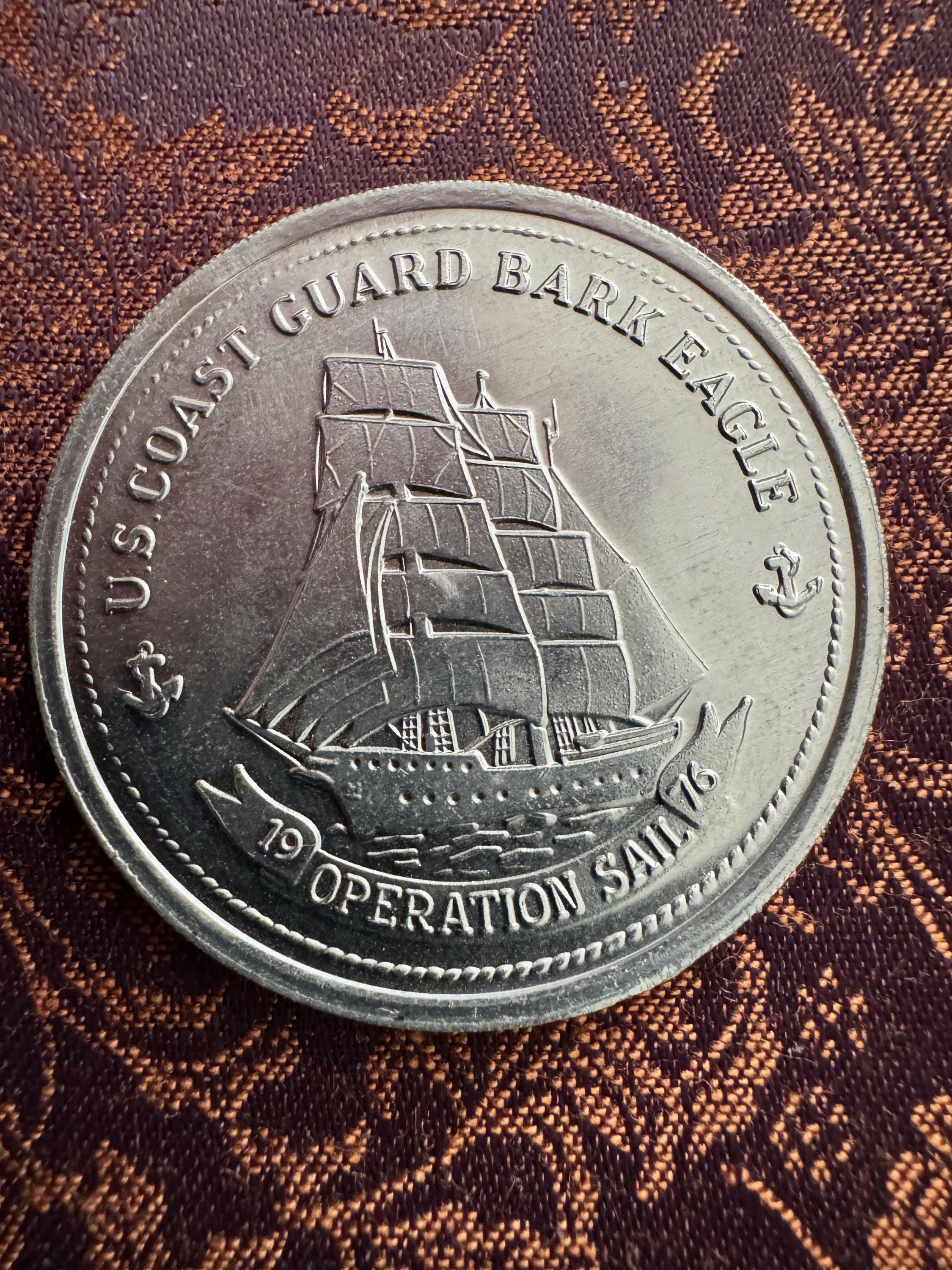 Vintage 1876-1976 US COASTGUARD Coast Guard Bark Eagle Ship