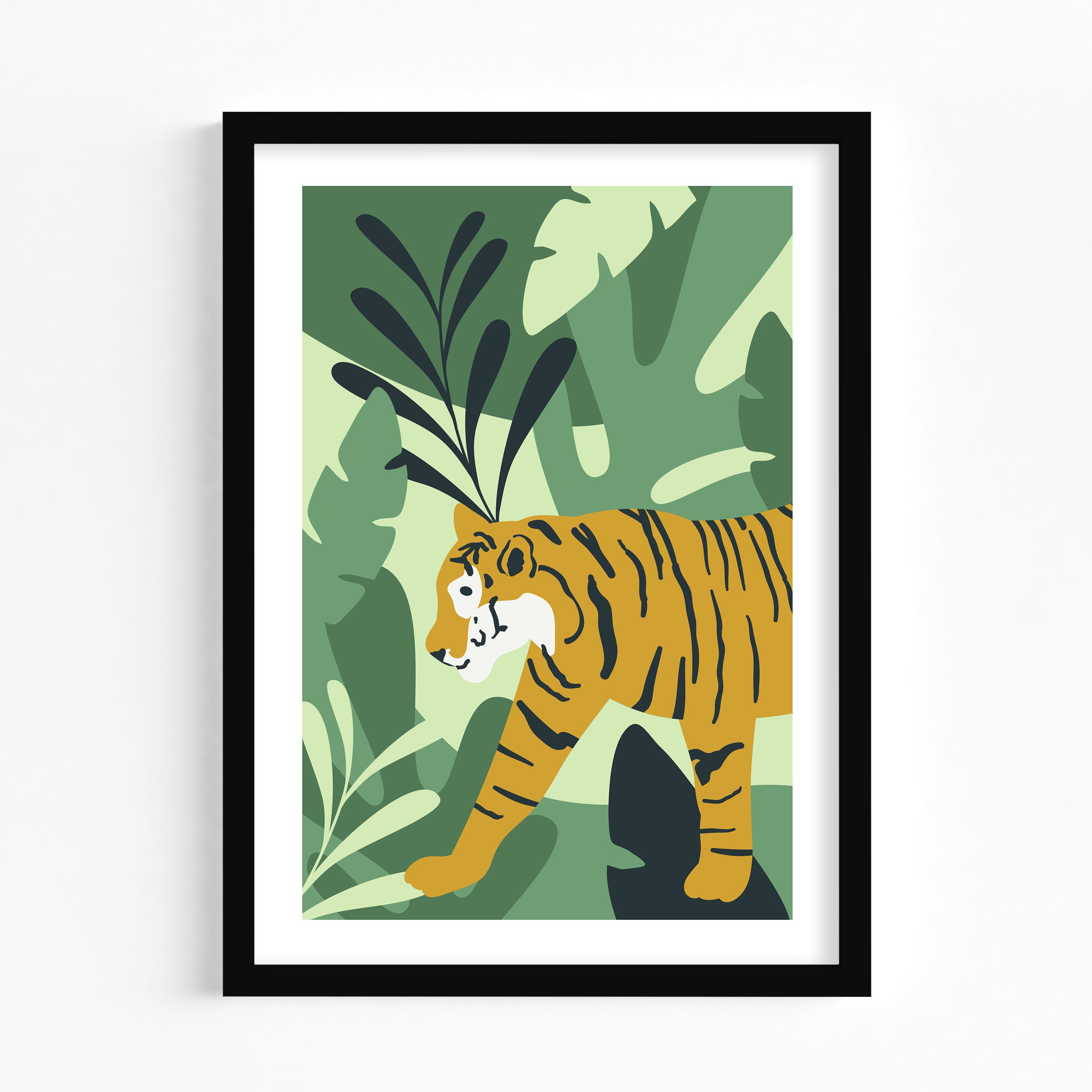Tiger Print Tiger Wall Art Jungle Print Jungle Wall Art Etsy.de