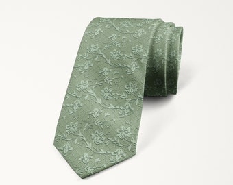 Floral Tie Accessory Spring Green Design Silver Tie Pin Men or Boys Tie Tack Green Patterned Tie Tack 12mm Glass Cabochon Gift for Man