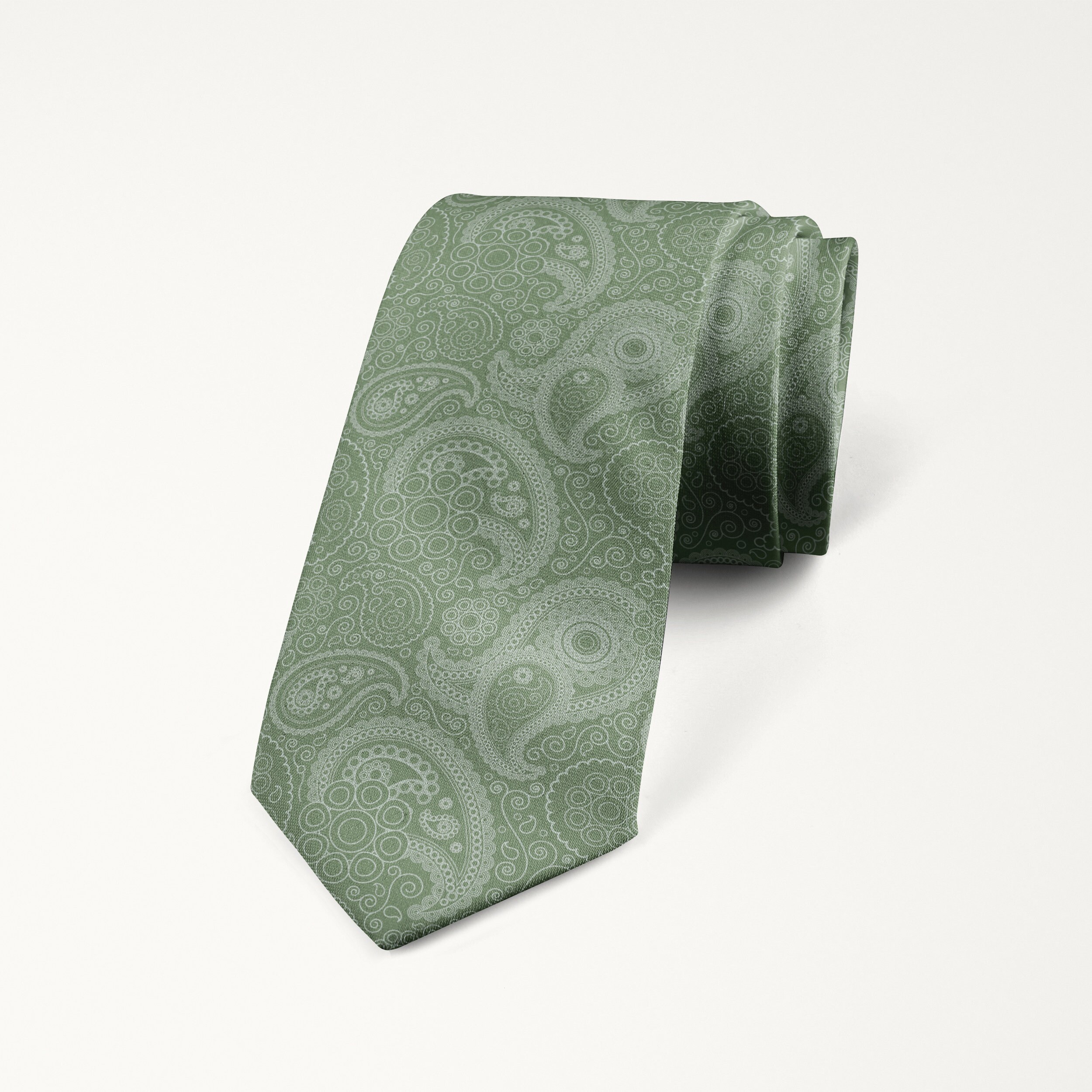 sage floral ties