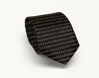 Binary Code Tie, Computer Science Gift, Coding Gift, Computer Geek Gift