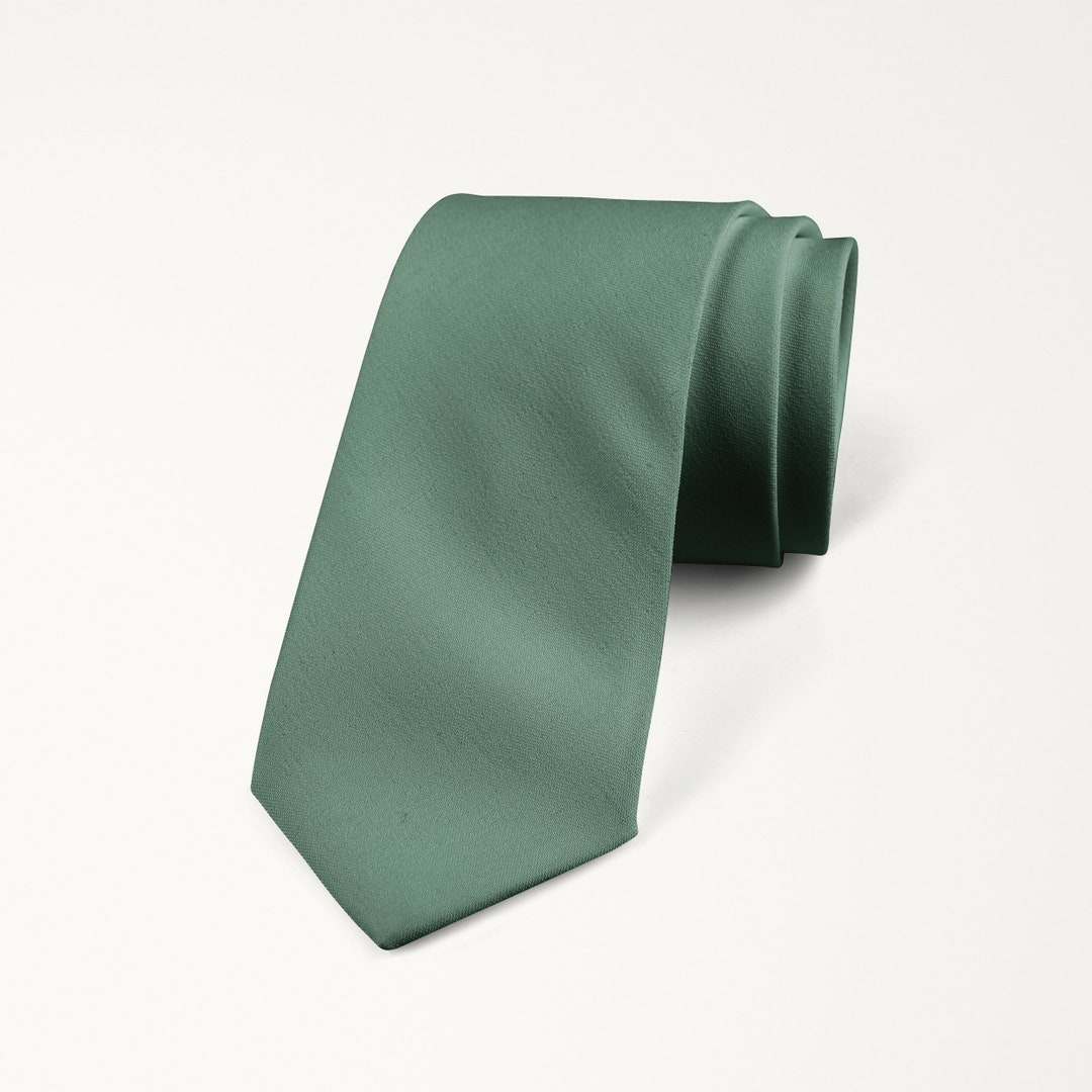 Eucalyptus Green Tie, Eucalyptus Wedding Tie, Dark Dusty Sage Tie Etsy