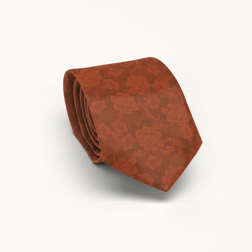 Rust Mens Tie Etsy
