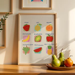 Frucht des Geistes Druck: Lebendige christliche Bibelverskunst (Digitaler Download)