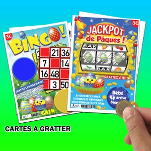 SCRATCH CARD to personalize! Pregnancy announcement uncle aunt Request Witness Godfather godmother wedding game original ticket Easter