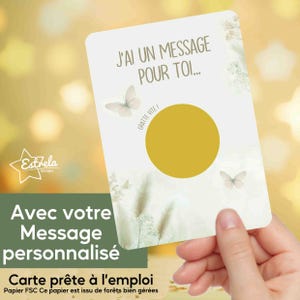 Biglietto gratta e vinci con annuncio a sorpresa – Gravidanza, Padrino/Madrina, Proposta di matrimonio – Personalizzabile, Spedizione veloce