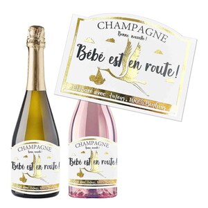 Das Baby ist auf dem Weg: Champagner-Etikett – originelle Schwangerschaftsanzeige