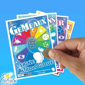 CARTE à GRATTER Signe Astrologique Annonce grossesse / tu vas être tata astro