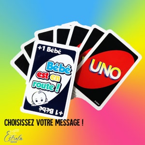 UNO CARD Pregnancy announcement BABY Twins You are going to be uncle aunt Do you want to be my Godfather godmother Original pregnancy announcement image 2