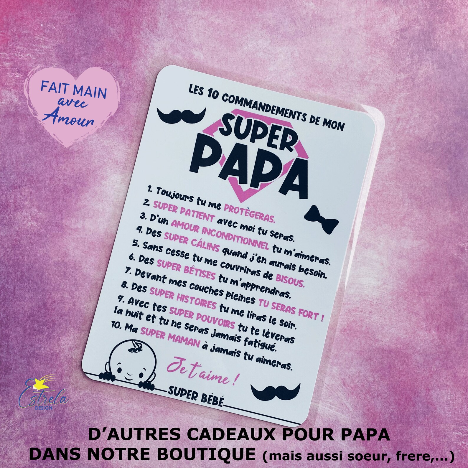 10 BONS A OFFRIR PAPA Boite à papa futur papa Super Papa Etsy