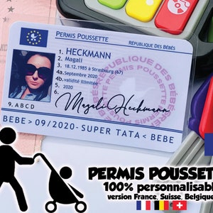 PERMIS POUSSETTE à personnaliser Boite à papa futur papa future grande soeur futur grand frere 10 commandements image 8