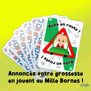 Carte MILLE BORNES Annonce grossesse BÉBÉ Jumeaux Tu vas avoir un cousin tonton tata  Veux tu être mon Parrain ? Annonce grossesse originale