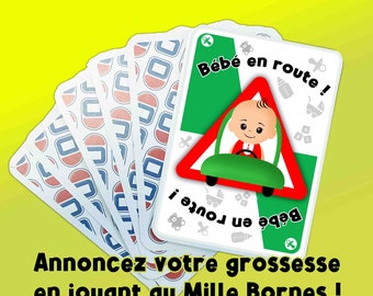 MILLE BORNES Card Pregnancy Announcement BABY Twins You are going to have a cousin uncle aunt Do you want to be my Godfather? Original pregnancy announcement