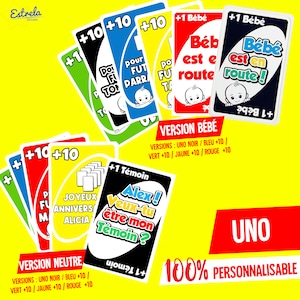 UNO CARD Pregnancy announcement BABY Twins You are going to be uncle aunt Do you want to be my Godfather godmother Original pregnancy announcement image 9