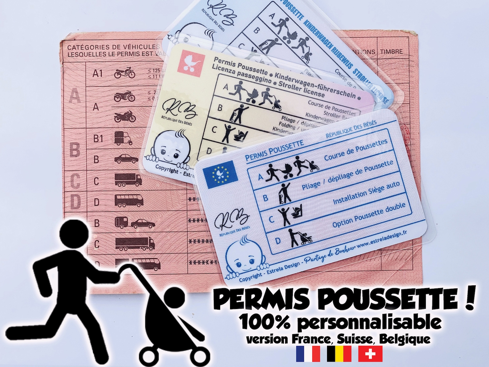 Permis Poussette à personnaliser GRAND FRERE Boite à papa - Etsy France