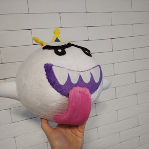 King Boo plush toy . Custom plush, inspired by King Boo, from Mario. Please sed us your drawing