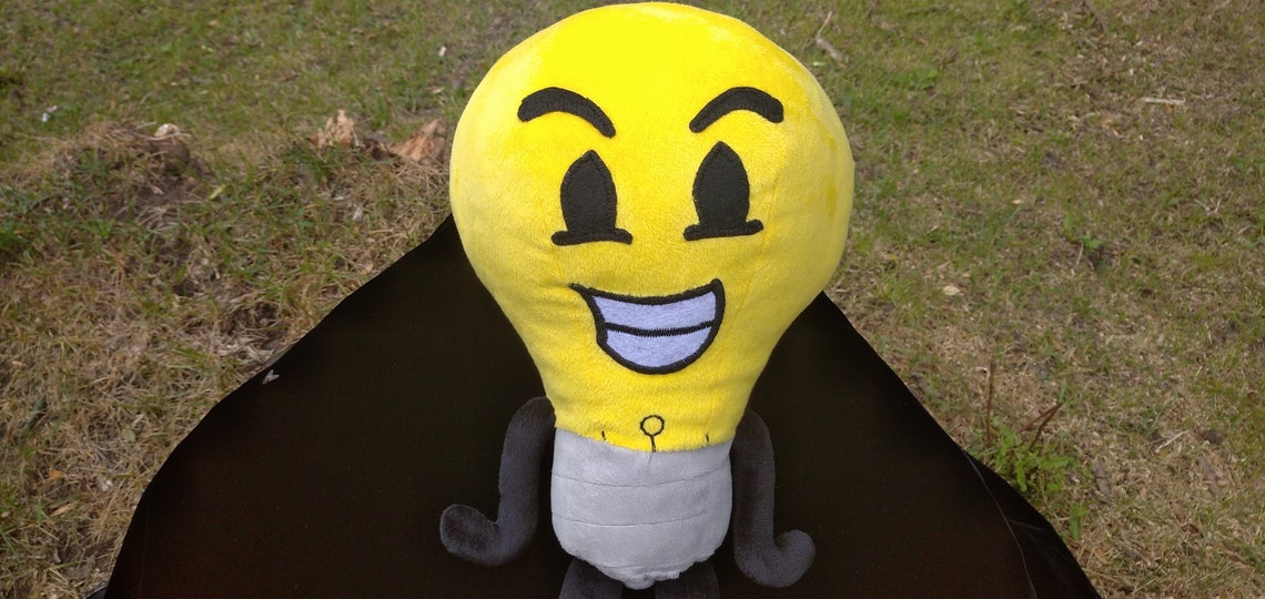 BFDI Toy Plush. Toy Light Bulb Inanimate Insanity. Custom Etsy UK