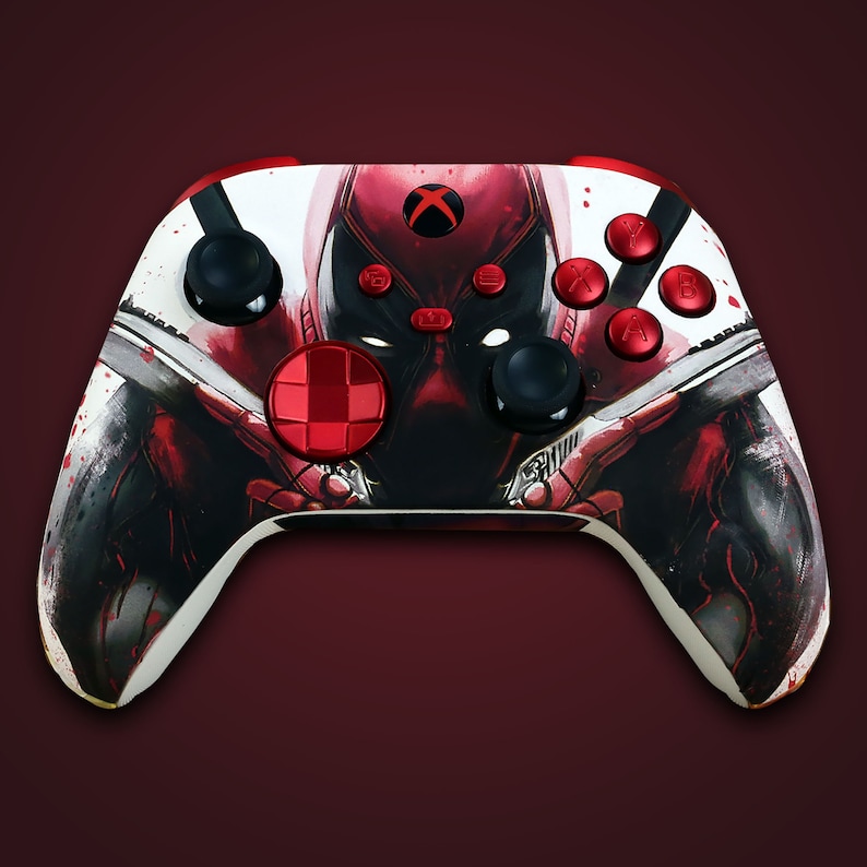 Custom Xbox Controller Deadpool Etsy
