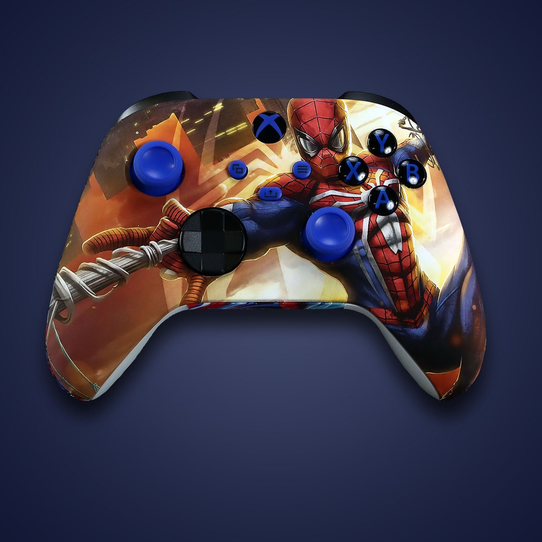 Custom Xbox Controller Spiderman Etsy