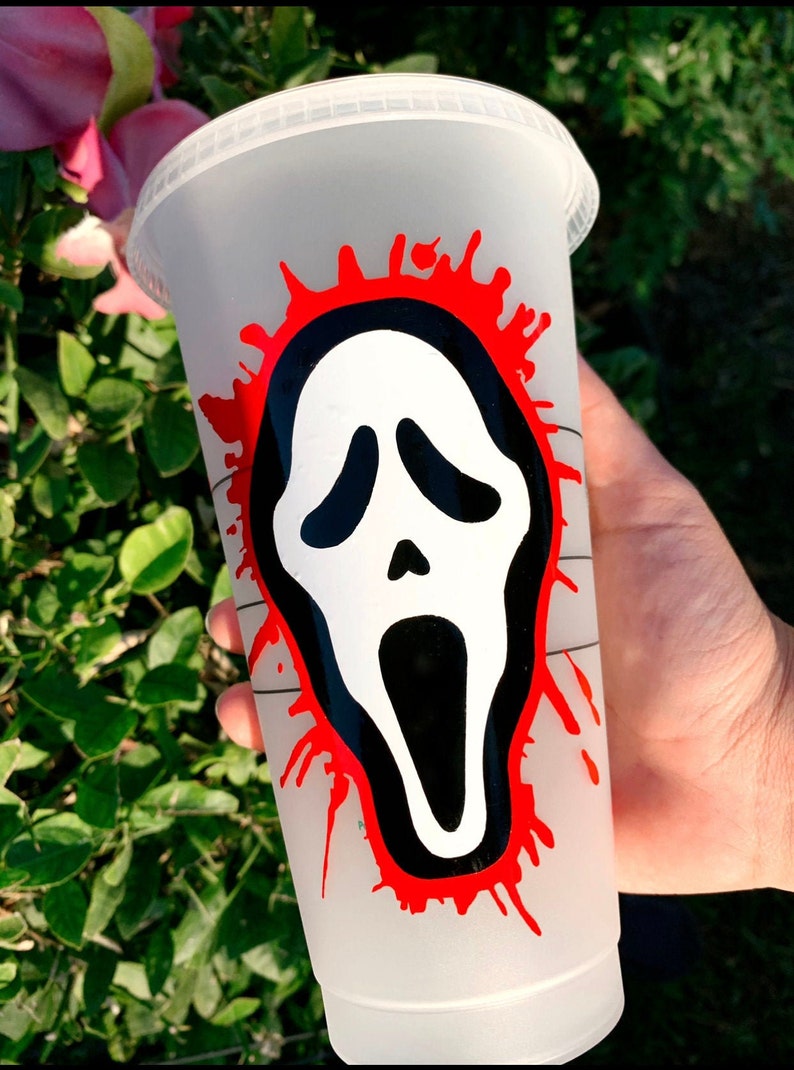 Scream Inspired Starbucks Cup Halloween Starbucks Cup Horror Etsy