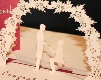 Mr. & Mr. Wedding - 3D Pop-Up Verlobungskarte