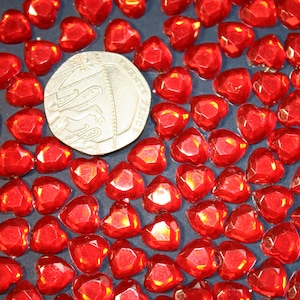 60mm Huge Flat Back Heart Acrylic Gems Plastic Rhinestones for