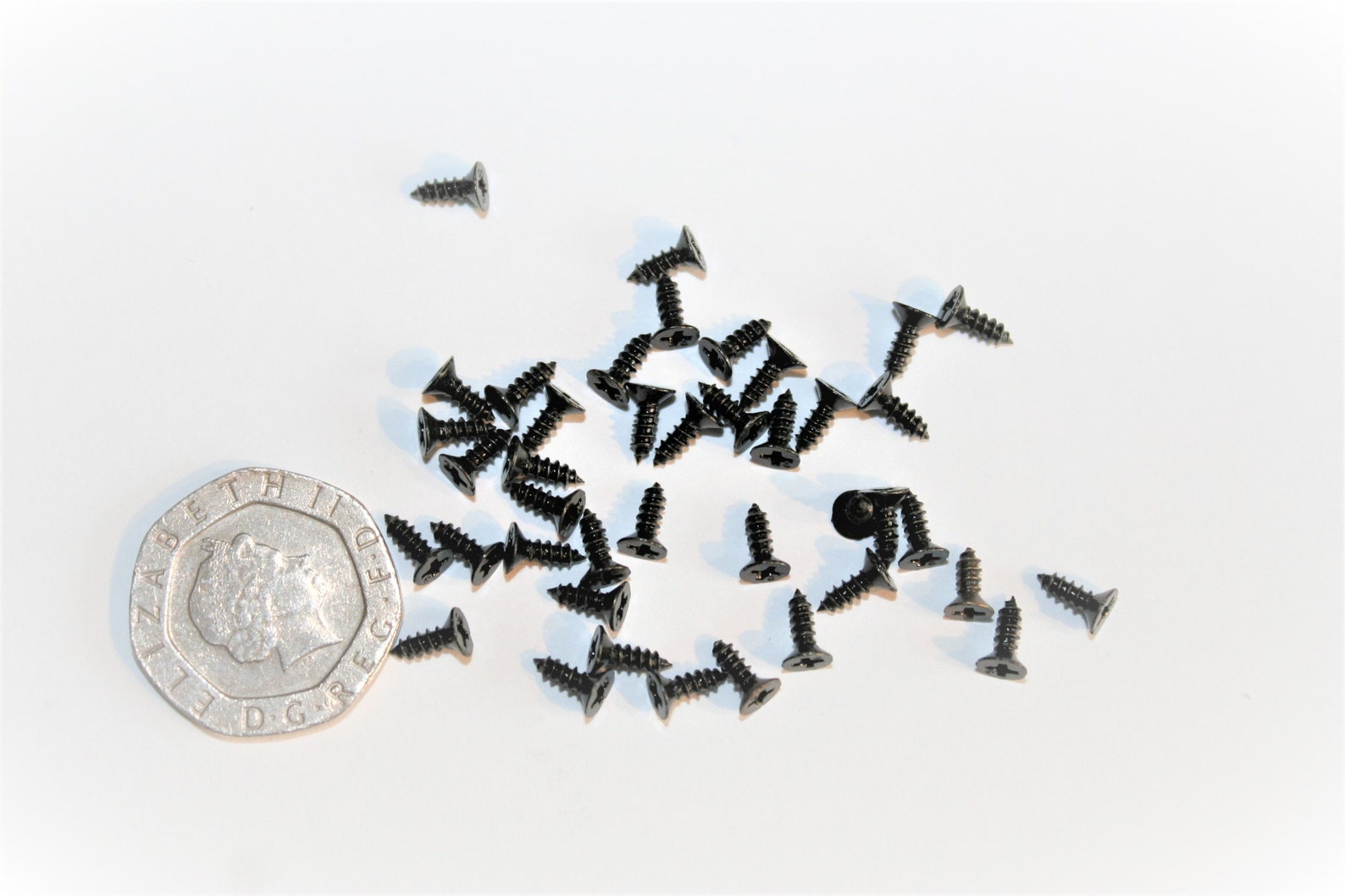 6x2mm small screws Decorative Black Coloured Countersunk Etsy