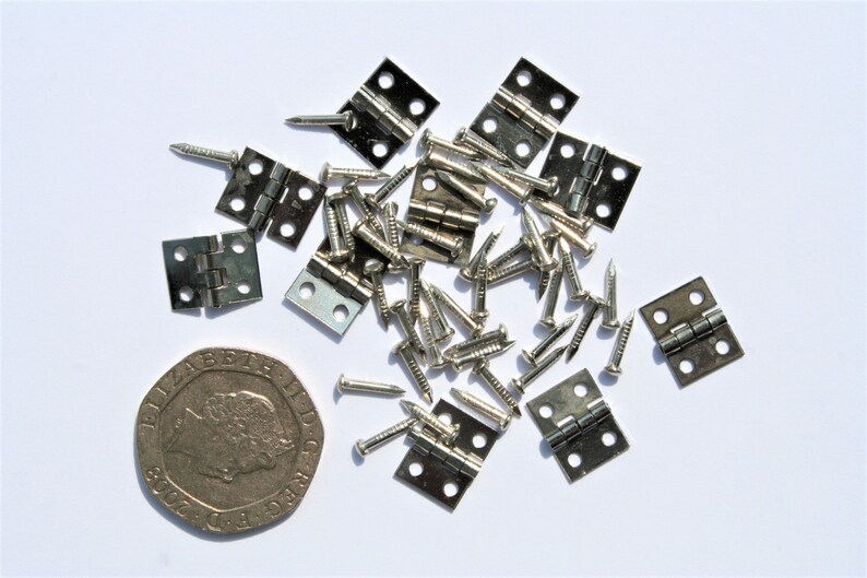 8x10mm Mini Box Hinges Decorative Silver Etsy UK