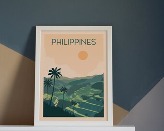 Filipinas - Cartel de viaje vintage - Descarga instantánea