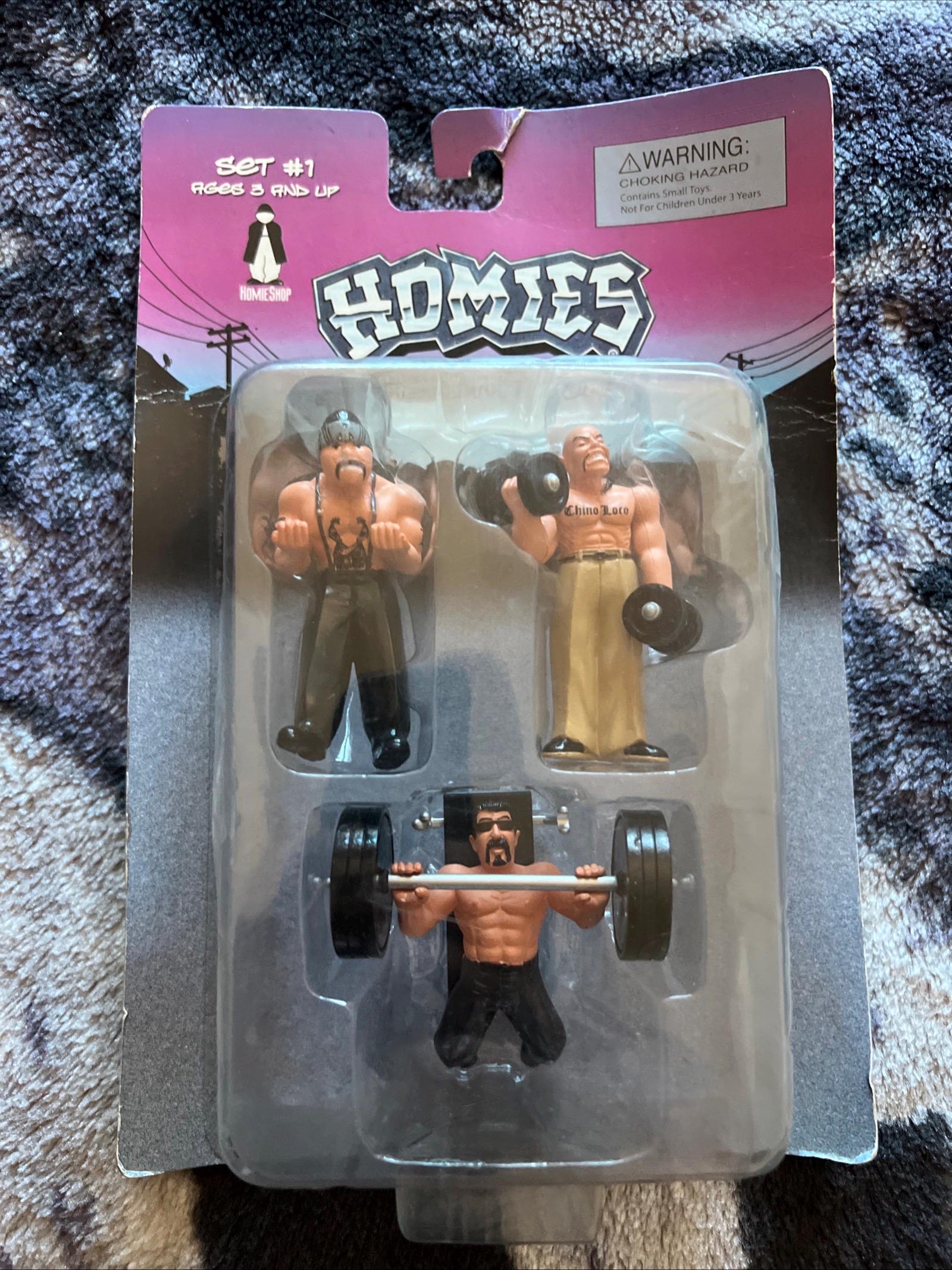 HOMIES - HEALTH CLUB Vintage 2004 Sealed Set #1 - 3 Figures, David