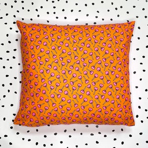 Linda funda de cojín - Cojín de corazones - Cojín de decoración - Funda de cojín estampado de piruletas - Funda de almohada de niña - Funda de cojín hecha a mano