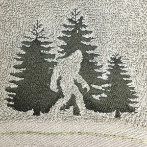 Bigfoot Hand/kitchen towels with embroidery