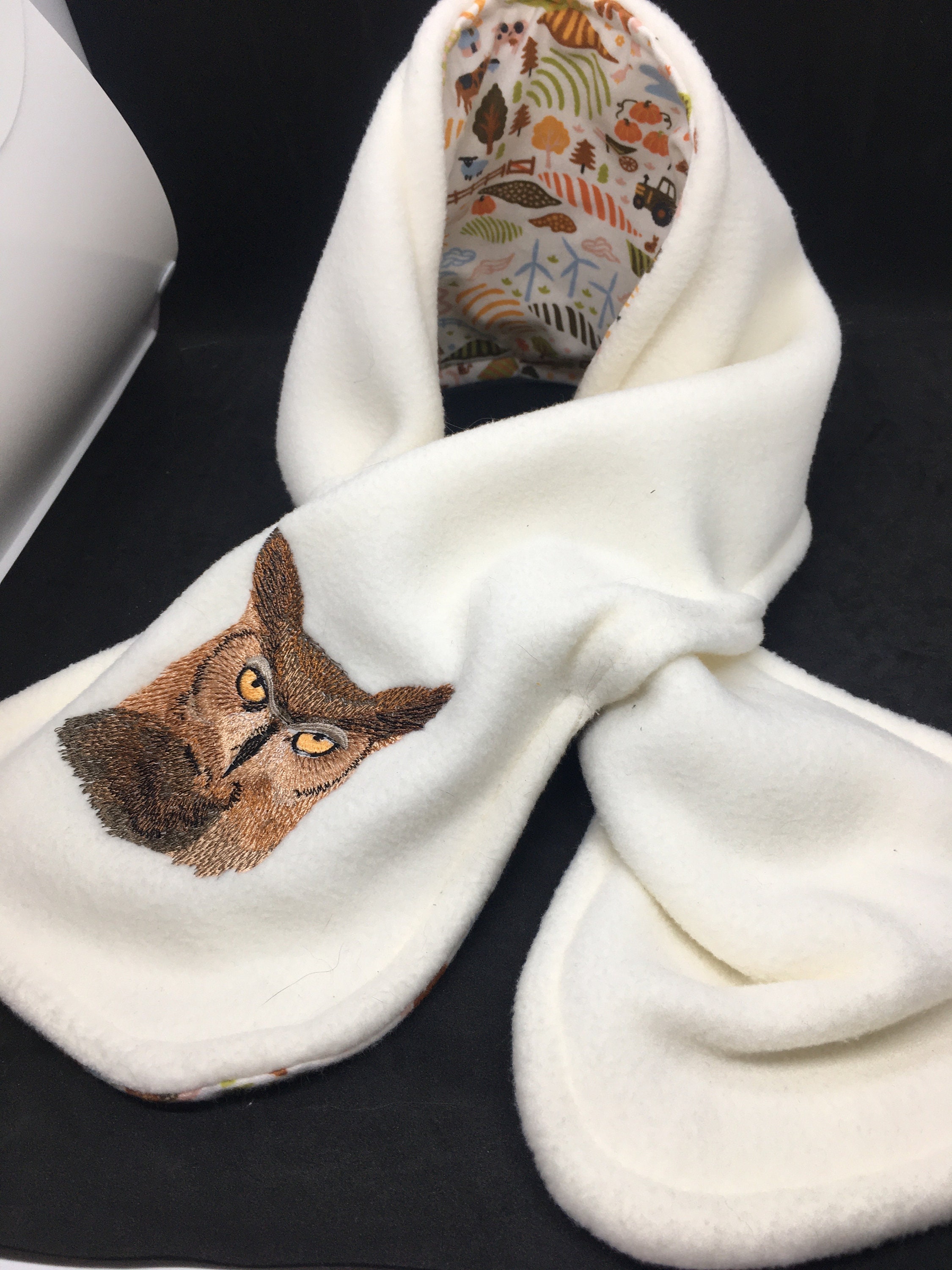 Winter Scarf with Owl