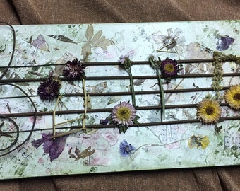 Floral Music Mixed Medium piece