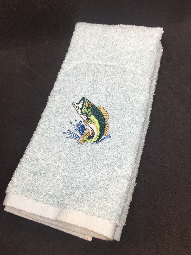 Bass Fish Hand Towels Etsy