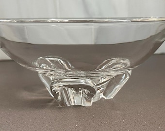 Steuben Glass Basket Shaped Bowl #8079 Donald Pollard Circa 1957