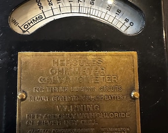 Vintage Hercules Ohmmeter / Galvanometer – Mining & Blasting Circuit Tester - Steampunk