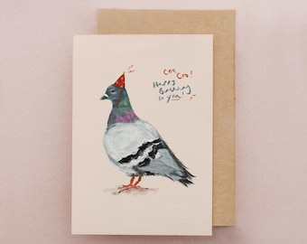Pigeon Birthday London Birds Celebration Pun Card
