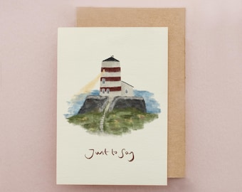 Just to Say Card, Lighthouse, Ocean Lovers, Thinking of You, Any Occasion, Friendship