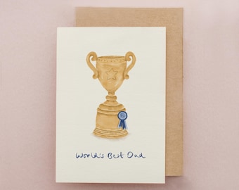 Father's Day Card, Dad Award, Cards for Dads, Trophy