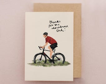 Cycling Father's Day Love Dad Travelling Adventures Card