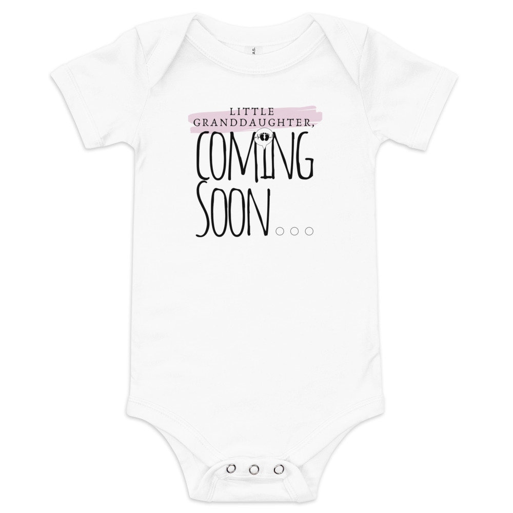 Little Granddaughter Coming Soon Onesie: Pregnancy Announcement to  Grandparents