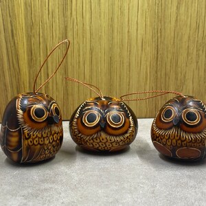 Family Owls Gourd  (Set of 3)
