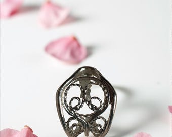 Anillo de cuchara reciclada: ¡Joyería y flores hechas a mano! Supra-reciclaje, una idea para regalar.