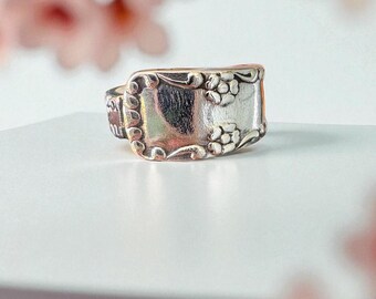 Anillo de cuchara reciclada: ¡Joyería y flores hechas a mano! Supra-reciclaje, una idea para regalar.