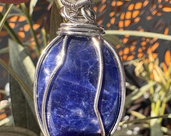 Lapis Lazuli pendant, unique handmade jewelry