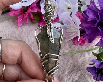 Labradorite pendant, unique handmade jewelry, gift idea
